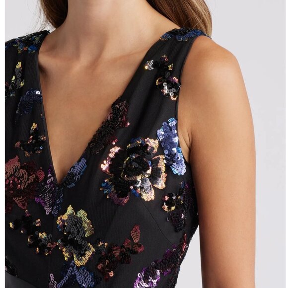 Eliza J Sequin Satin Bow Mermaid Gown, size 6 - Picture 3 of 8